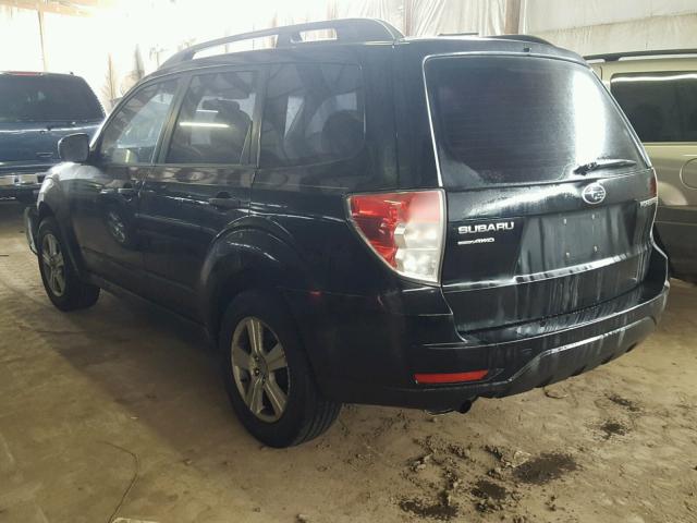 JF2SH6BC3AH773593 - 2010 SUBARU FORESTER X BLACK photo 3