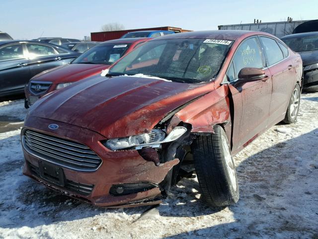 3FA6P0H73ER255861 - 2014 FORD FUSION SE ORANGE photo 2