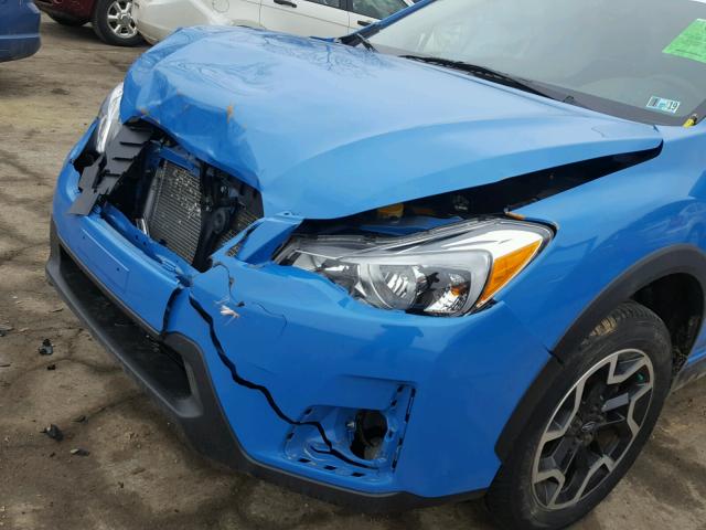 JF2GPABC8HH222291 - 2017 SUBARU CROSSTREK BLUE photo 9