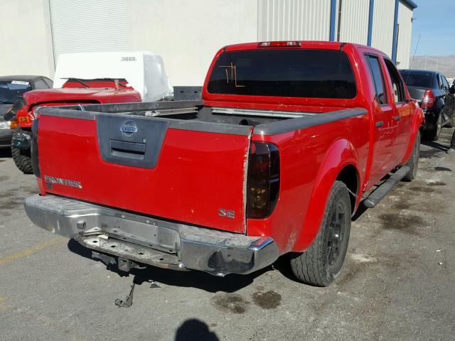 1N6AD09U87C464500 - 2007 NISSAN FRONTIER C RED photo 4