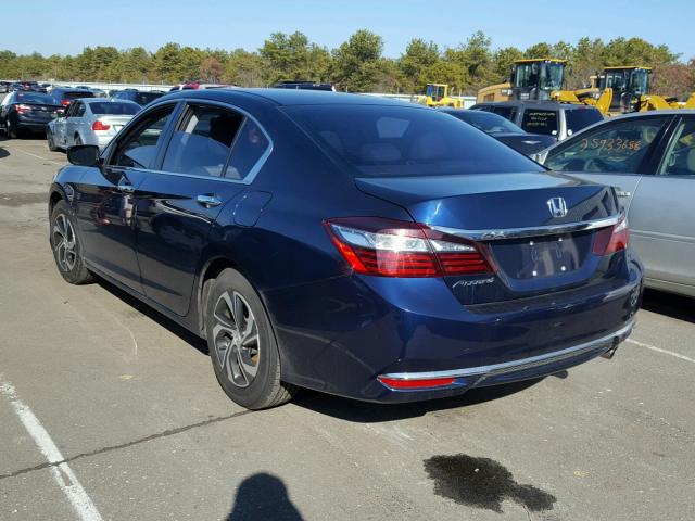 1HGCR2F36HA066706 - 2017 HONDA ACCORD LX BLUE photo 3