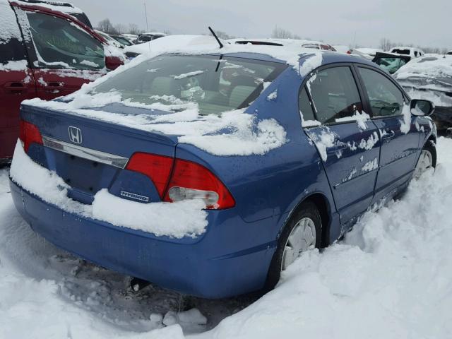 JHMFA36269S001493 - 2009 HONDA CIVIC HYBR BLUE photo 4