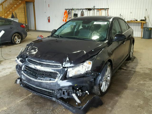 1G1PG5SB0F7102350 - 2015 CHEVROLET CRUZE LTZ BLACK photo 2