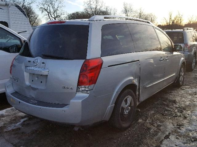 5N1BV28U97N117582 - 2007 NISSAN QUEST S SILVER photo 4