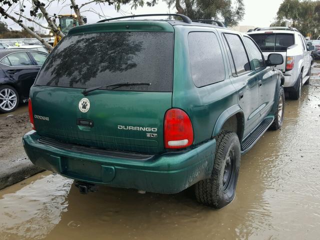 1D4HS48Z43F519144 - 2003 DODGE DURANGO SL GREEN photo 4