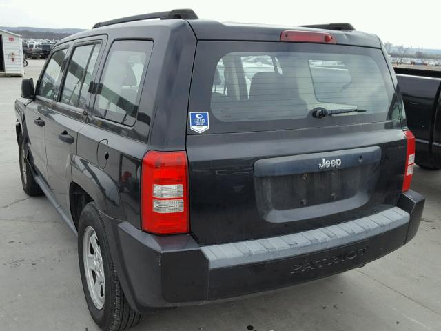 1J4FT28B99D122410 - 2009 JEEP PATRIOT SP BLACK photo 3