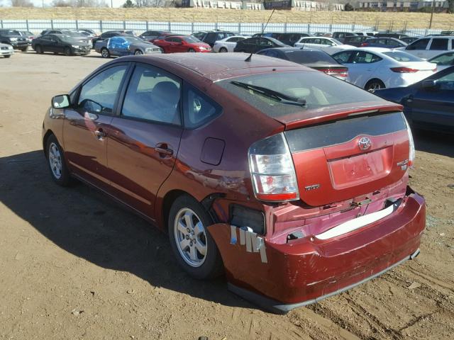 JTDKB20U153112748 - 2005 TOYOTA PRIUS RED photo 3