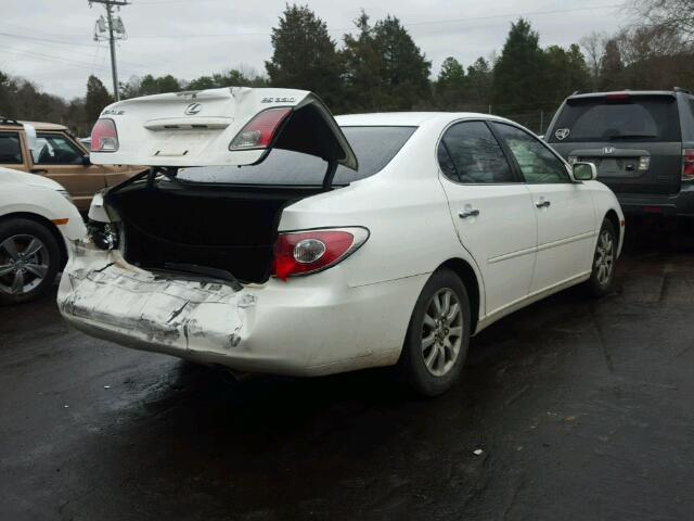 JTHBA30G445040206 - 2004 LEXUS ES 330 WHITE photo 4