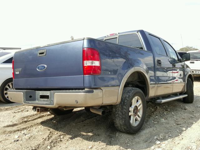 1FTPW12534KD42113 - 2004 FORD F150 SUPER BLUE photo 4