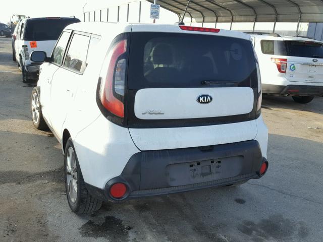 KNDJP3A5XF7171544 - 2015 KIA SOUL + WHITE photo 3