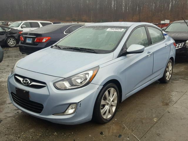 KMHCU4AE5CU107363 - 2012 HYUNDAI ACCENT GLS BLUE photo 2