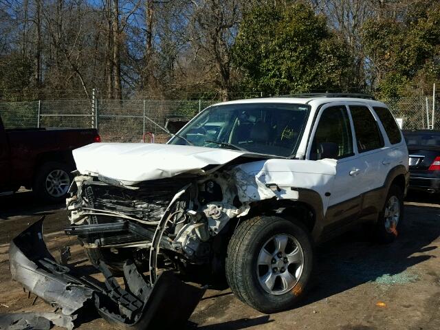 4F2CZ06134KM02916 - 2004 MAZDA TRIBUTE ES WHITE photo 2