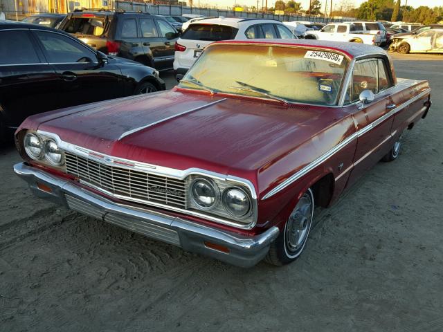 0000041847L138768 - 1964 CHEVROLET IMPALA SS BURGUNDY photo 2