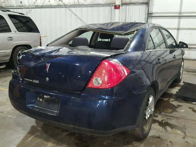 1G2ZF57B584306680 - 2008 PONTIAC G6 VALUE L BLUE photo 4