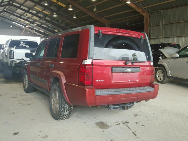 1J8HG48NX6C247077 - 2006 JEEP COMMANDER RED photo 3