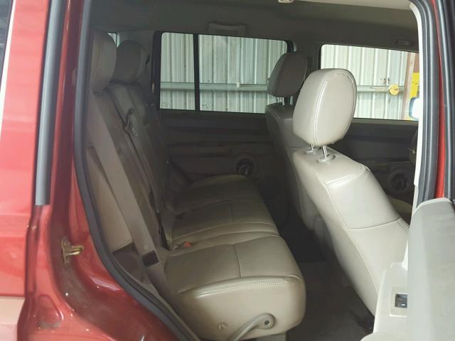 1J8HG48NX6C247077 - 2006 JEEP COMMANDER წითელი ფოტო 6