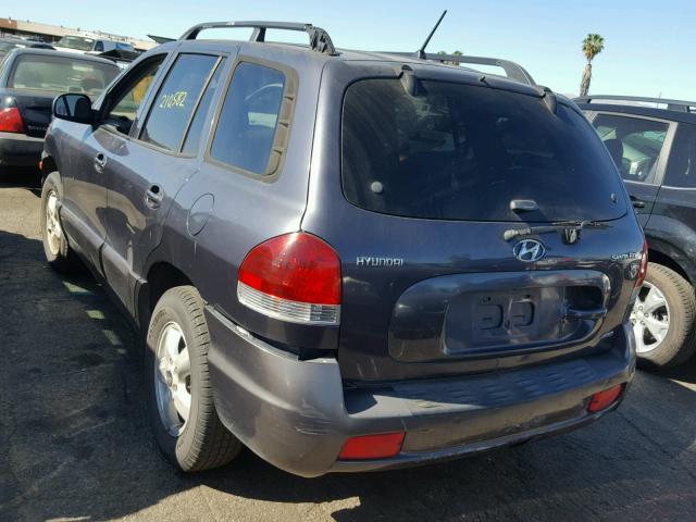 KM8SC73D25U870626 - 2005 HYUNDAI SANTA FE G GRAY photo 3