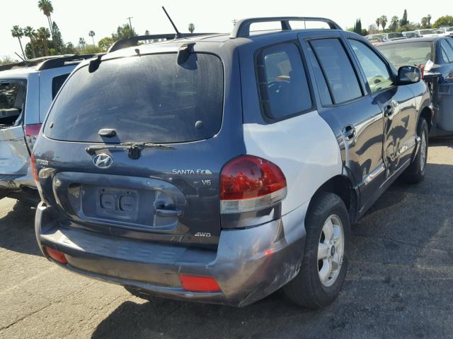 KM8SC73D25U870626 - 2005 HYUNDAI SANTA FE G GRAY photo 4