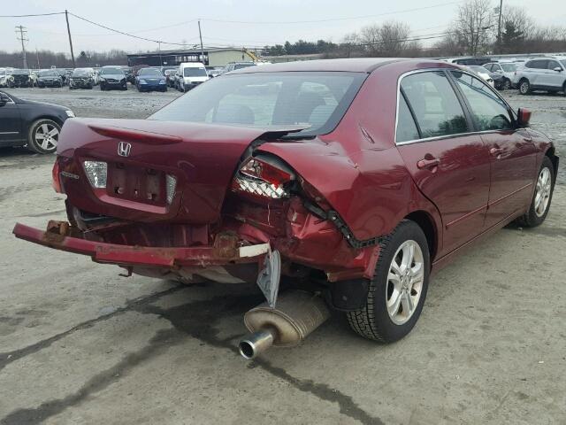 1HGCM56386A102327 - 2006 HONDA ACCORD SE RED photo 4