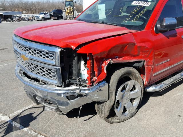 3GCUKSEC4EG307880 - 2014 CHEVROLET SILVERADO RED photo 9