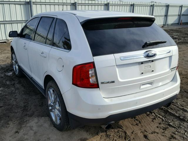 2FMDK3K97CBA57951 - 2012 FORD EDGE LIMIT WHITE photo 3