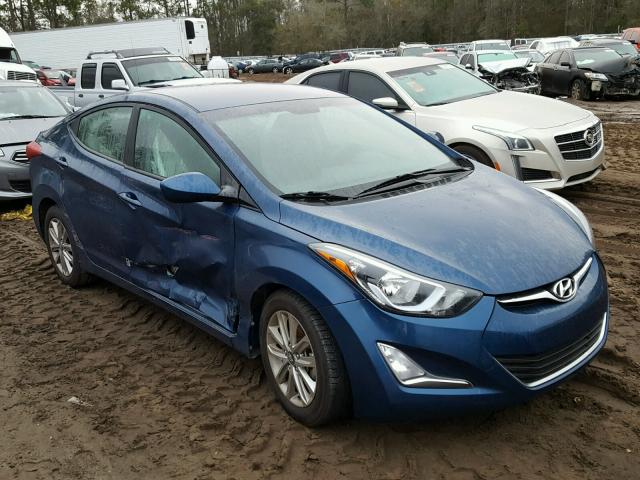 KMHDH4AEXGU520264 - 2016 HYUNDAI ELANTRA SE BLUE photo 1