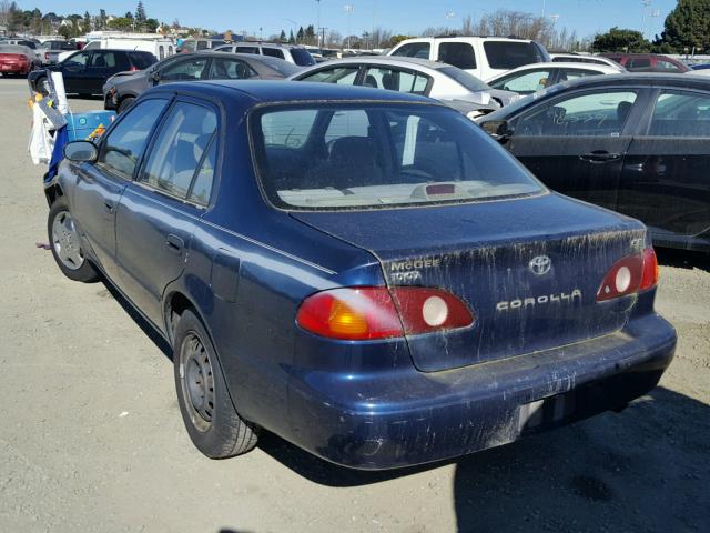 2T1BR12E92C566552 - 2002 TOYOTA COROLLA CE BLUE photo 3