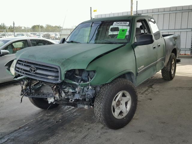 5TBRT34192S232270 - 2002 TOYOTA TUNDRA ACC GREEN photo 2