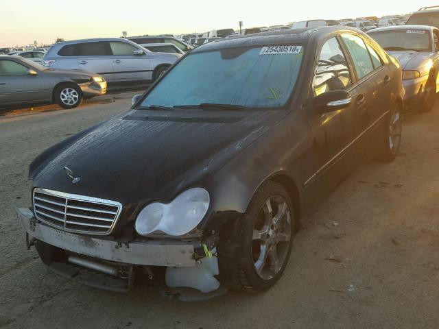 WDBRF52H07A955728 - 2007 MERCEDES-BENZ C 230 BLACK photo 2