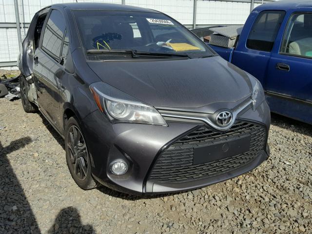 VNKKTUD34FA054908 - 2015 TOYOTA YARIS GRAY photo 1