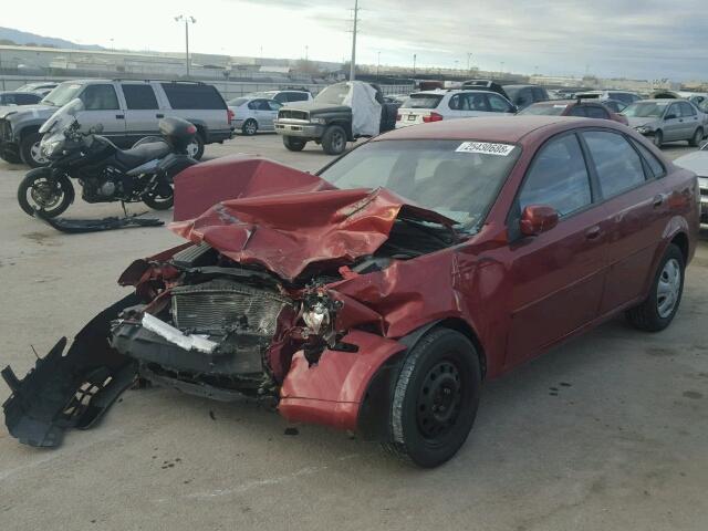 KL5JD56Z65K211121 - 2005 SUZUKI FORENZA S RED photo 2