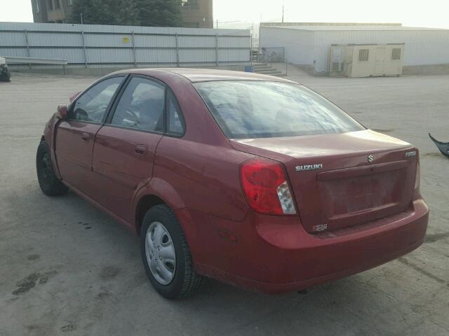 KL5JD56Z65K211121 - 2005 SUZUKI FORENZA S RED photo 3