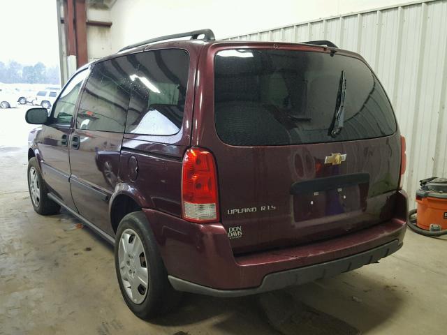 1GNDU231X7D188980 - 2007 CHEVROLET UPLANDER L 勃艮第红 照片 3