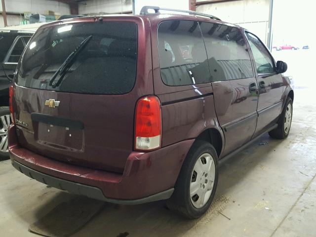 1GNDU231X7D188980 - 2007 CHEVROLET UPLANDER L 勃艮第红 照片 4