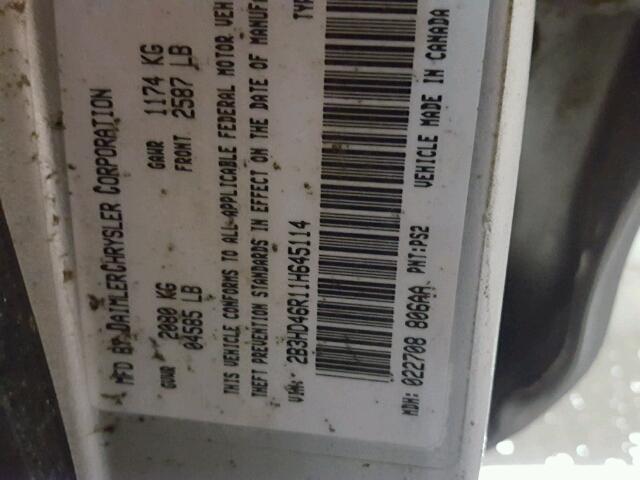 2B3HD46R11H645114 - 2001 DODGE INTREPID S SILVER photo 10