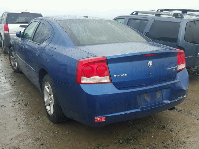 2B3CA3CV9AH231027 - 2010 DODGE CHARGER SX BLUE photo 3