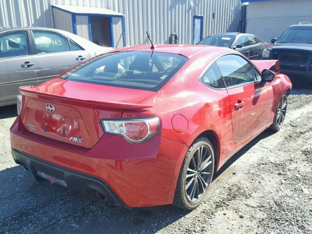 JF1ZNAA1XE9701028 - 2014 TOYOTA SCION FR-S წითელი ფოტო 4