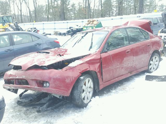 4S3BL686254204231 - 2005 SUBARU LEGACY GT RED photo 2