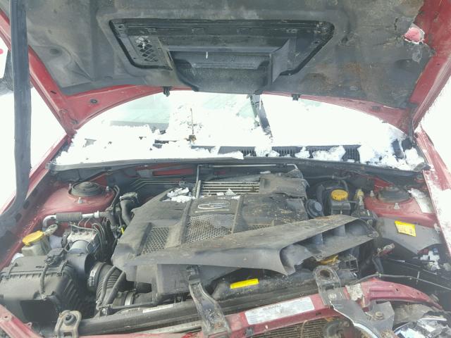 4S3BL686254204231 - 2005 SUBARU LEGACY GT RED photo 7