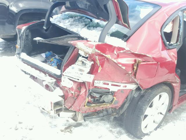 4S3BL686254204231 - 2005 SUBARU LEGACY GT RED photo 9