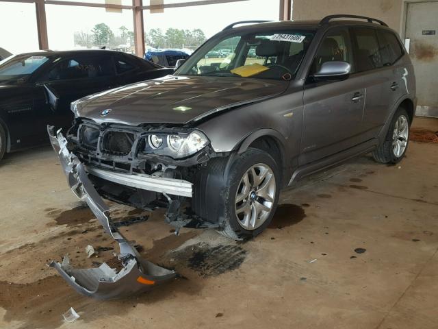 WBXPC9C40AWJ38437 - 2010 BMW X3 XDRIVE3 SILVER photo 2
