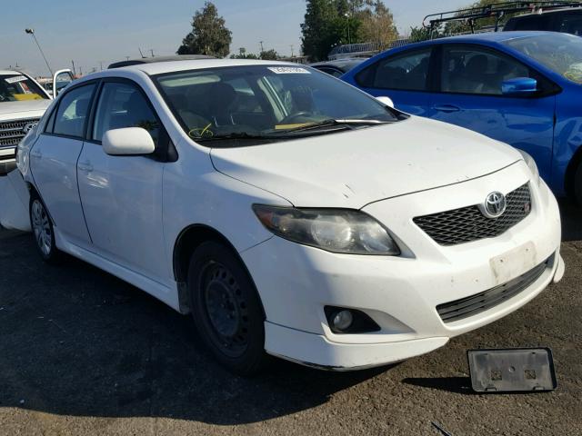 1NXBU40E39Z077379 - 2009 TOYOTA COROLLA BA WHITE photo 1