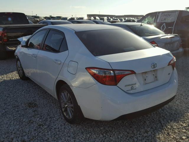 5YFBURHE0EP031425 - 2014 TOYOTA COROLLA L WHITE photo 3