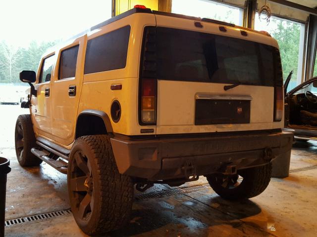 5GRGN23U63H108573 - 2003 HUMMER H2 WHITE photo 3