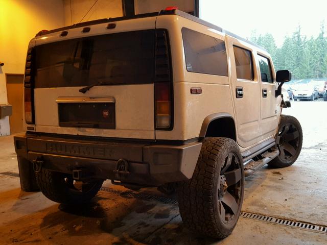 5GRGN23U63H108573 - 2003 HUMMER H2 WHITE photo 4