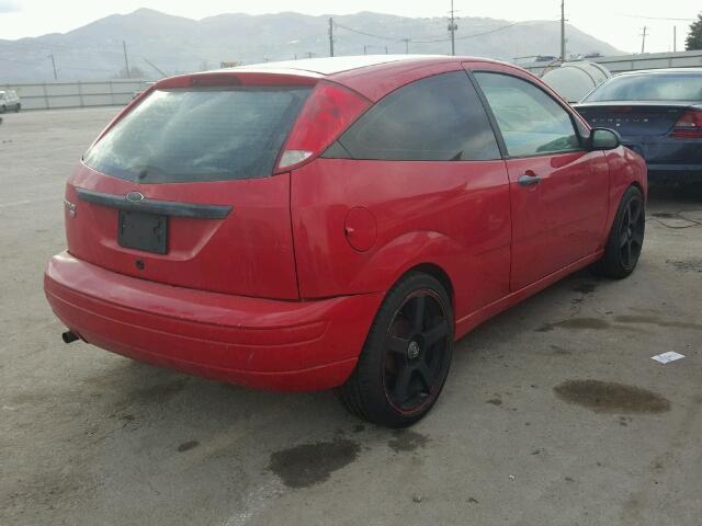 1FAFP31N97W306435 - 2007 FORD FOCUS ZX3 RED photo 4