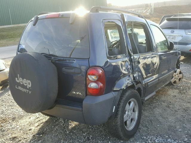 1J4GL48KX7W539990 - 2007 JEEP LIBERTY SP BLUE photo 4