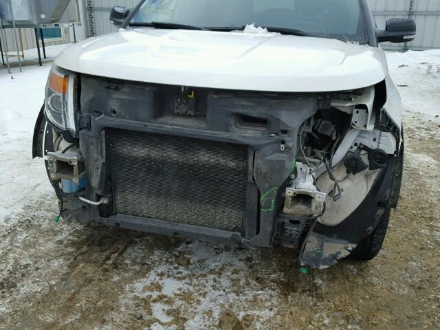 1FM5K8D86DGC74228 - 2013 FORD EXPLORER X WHITE photo 9