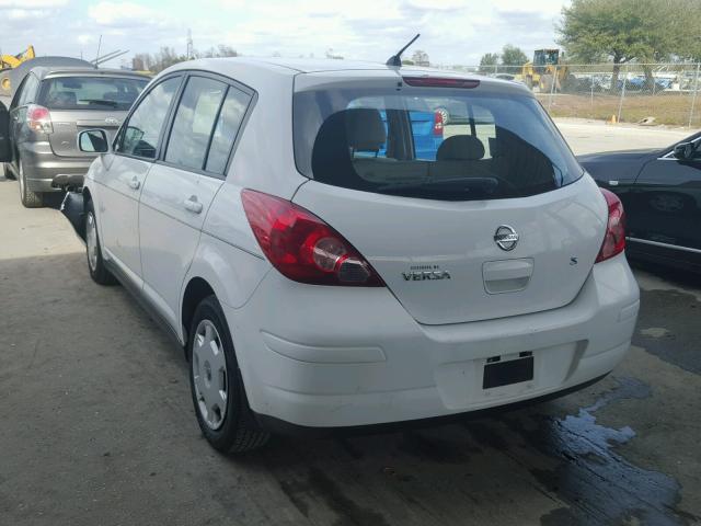 3N1BC13E37L446186 - 2007 NISSAN VERSA S WHITE photo 3