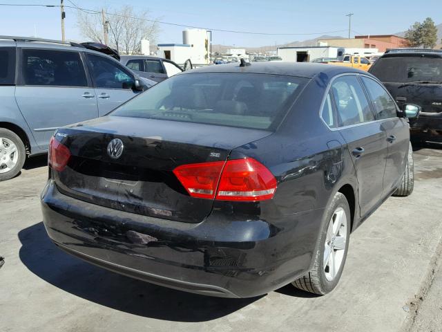 1VWBH7A37DC094835 - 2013 VOLKSWAGEN PASSAT SE BLACK photo 4